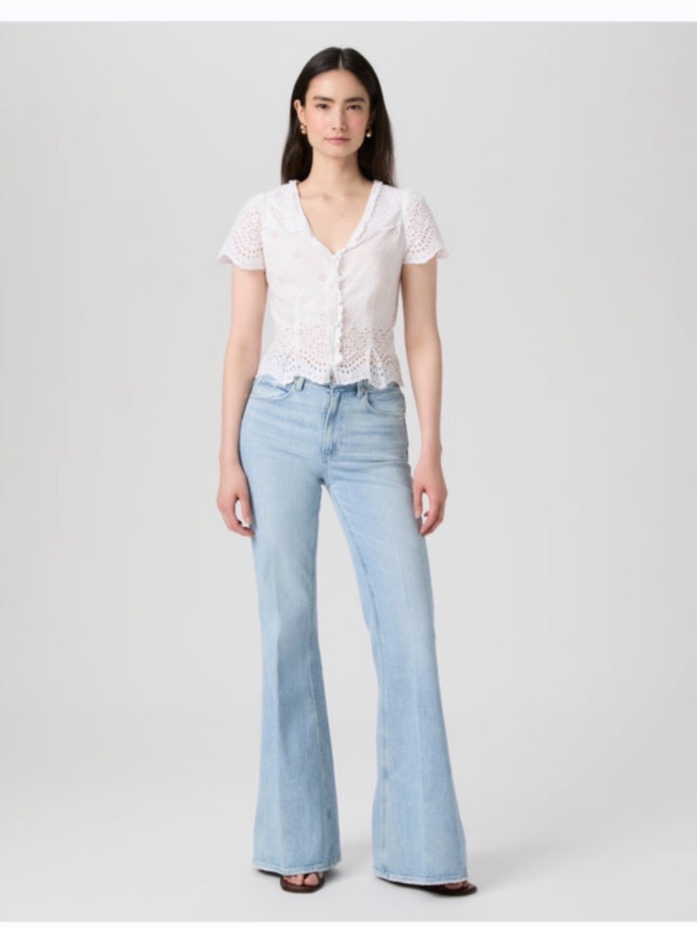 PAIGE High-Rise Marlow Flare Jeans in Brightside wash